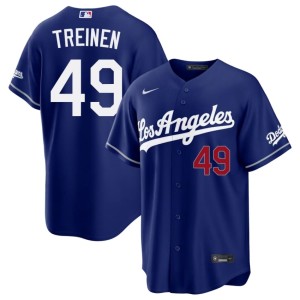 Royal Official Blake Treinen The Blue Crew #49 Mens Jerseys 825466-950