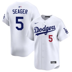 White The Boys in Blue #5 Corey Seager Men Embroidery Jerseys 358527-311