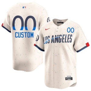 Cream The Boys in Blue Embroidery #00 Men Custom Jerseys 392981-811