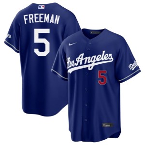 Royal #5 Freddie Freeman LAD Men Authentic Jersey 502011-407