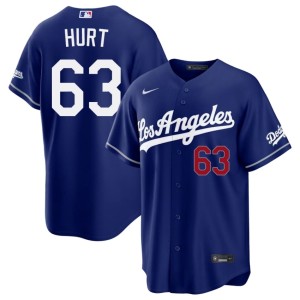 Royal Kyle Hurt #63 LA Dodgers MLB Men's Jersey 596057-390
