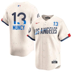 Cream #13 Max Muncy Game Mens L.A. Jersey 622439-148
