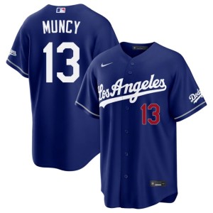 Royal L.A. Max Muncy #13 Men Embroidery Jerseys 456238-474