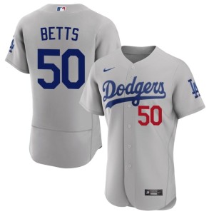 Gray The Blue Crew Mens #50 Mookie Betts 2026-27 Jerseys 138996-458