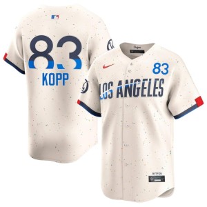 Cream Dodgers Ronan Kopp #83 Men Official Jersey 832300-449