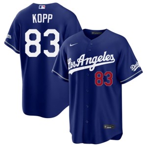 Royal Mens #83 Ronan Kopp LA Dodgers Replica Jersey 588254-773
