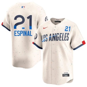 Cream Santiago Espinal Men LAD #21 Popular Jersey 984143-808