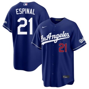 Royal #21 LA Dodgers Santiago Espinal Stitched Men's Jersey 725840-137