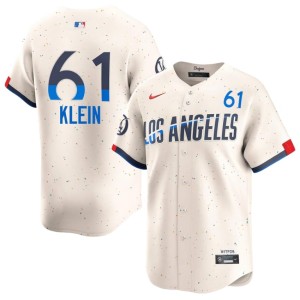 Cream Will Klein Mens Limited The Dodgers #61 Jersey 744912-131