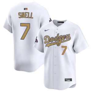White 2026 Gold Collection Blake Snell Men's #7 Game The Dodgers Jersey 107653-261