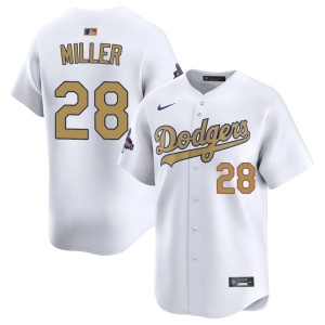 White Authentic Men's #28 2026 Gold Collection Bobby Miller The Blue Crew Jersey 233356-852
