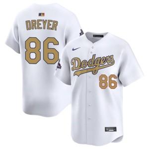 White Jack Dreyer 2026-27 2026 Gold Collection The Blue Crew #86 Men Jerseys 400242-570