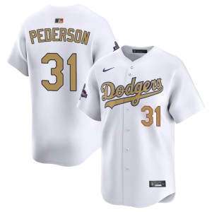 White Replica #31 L.A. Dodgers Joc Pederson 2026 Gold Collection Mens Jersey 511618-348