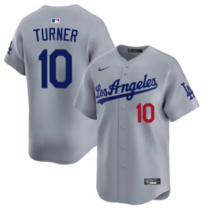 Grey #10 The Blue Crew New Men's Justin Turner Jerseys 419605-213