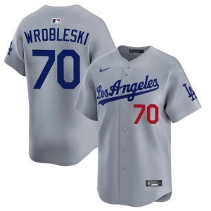 Grey Justin Wrobleski L.A. Dodgers Game Men's #70 Jerseys 577401-849