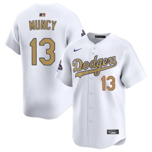White Mens #13 2026 Gold Collection Max Muncy Limited LA Jerseys 539100-945