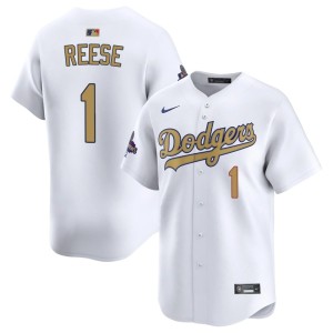 White Pee Wee Reese Men #1 The Boys in Blue New 2026 Gold Collection Jerseys 667755-101