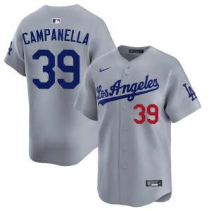 Grey Dodgers Roy Campanella Popular #39 Men Jersey 245519-759