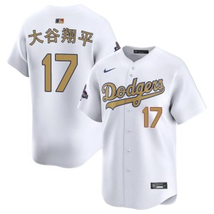 White 2026-27 LA Dodgers #17 Mens 2026 Gold Collection Shohei Ohtani Jersey 841136-219