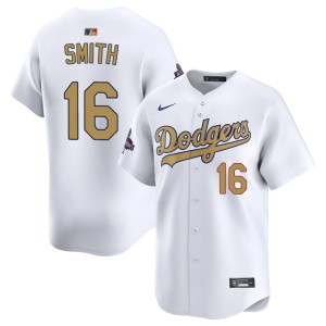 White Los Doyers Mens 2026 Gold Collection #16 Popular Will Smith Jersey 405845-829