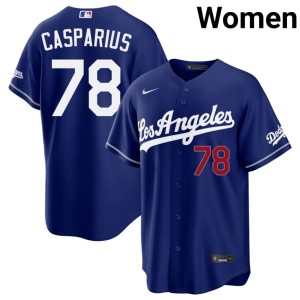 Royal Ben Casparius Women #78 Player Los Angeles Dodgers Jerseys 869902-871