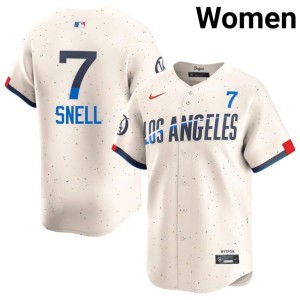 Cream Replica #7 LAD Women Blake Snell Jersey 269747-440