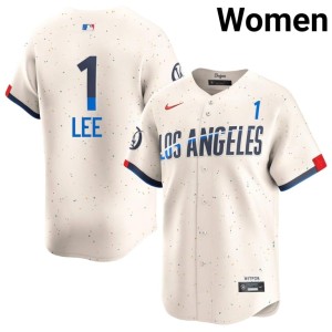 Cream L.A. Dodgers Brandon Lee Women #1 Limited Jersey 932763-712