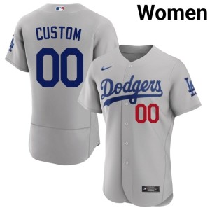 Gray Women Embroidery Custom #00 L.A. Jersey 429912-728