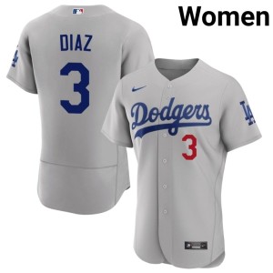 Gray Edwin Diaz Women Dodgers #3 Player Jersey 354898-889