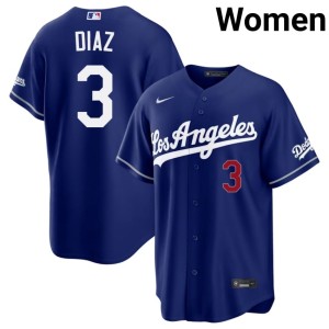 Royal Edwin Diaz #3 Dodgers New Women Jersey 855103-516