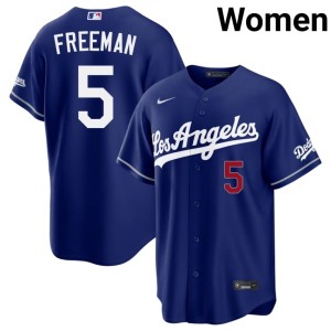 Royal Limited #5 Womens Freddie Freeman The Blue Crew Jersey 153732-728