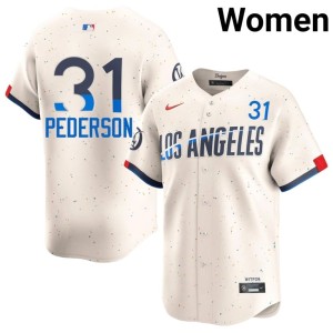Cream Women's Embroidery Joc Pederson L.A. Dodgers #31 Jerseys 968849-402