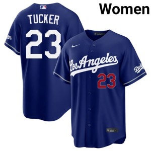 Royal #23 Authentic Women Kyle Tucker The Dodgers Jersey 244629-330