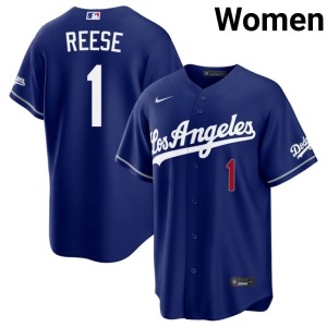 Royal #1 Los Angeles MLB Womens Pee Wee Reese Jerseys 445409-430
