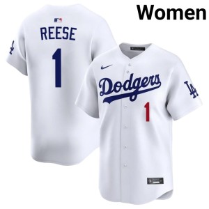 White #1 Pee Wee Reese Women's The Dodgers Official Jerseys 650937-580