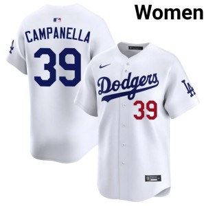 White Women Player L.A. #39 Roy Campanella Jerseys 277071-339
