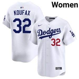 White Women's Sandy Koufax Los Angeles Dodgers #32 MLB Jersey 877728-687