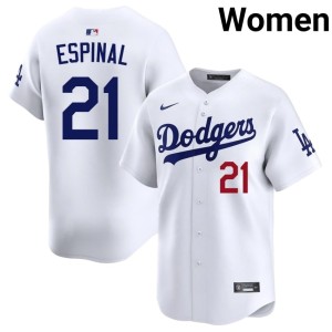 White #21 Santiago Espinal L.A. Authentic Womens Jerseys 535959-114