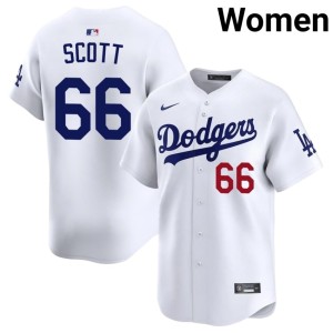 White #66 Player Women's Tanner Scott LAD Jerseys 283437-389