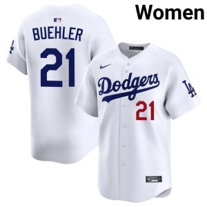 White Womens #21 Walker Buehler The Dodgers Game Jerseys 218462-245