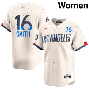 Cream Women #16 Los Angeles Dodgers New Will Smith Jersey 953032-526