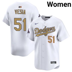 White Alex Vesia Replica 2026 Gold Collection Women #51 LA Jersey 551795-206