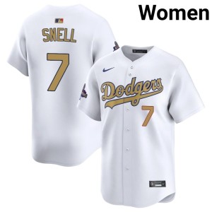 White 2026 Gold Collection Blake Snell Womens #7 MLB The Blue Crew Jerseys 436643-468