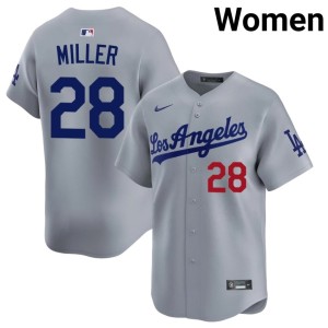 Grey Women's #28 Replica LA Bobby Miller Jersey 483022-198