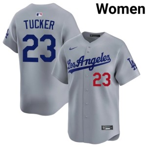 Grey Popular Womens Kyle Tucker LA #23 Jersey 970991-266