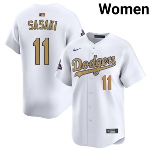 White #11 2026-27 LAD Roki Sasaki Women 2026 Gold Collection Jerseys 610775-148