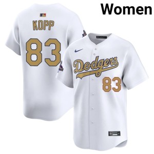 White 2026 Gold Collection Women's Game The Blue Crew #83 Ronan Kopp Jerseys 193659-924
