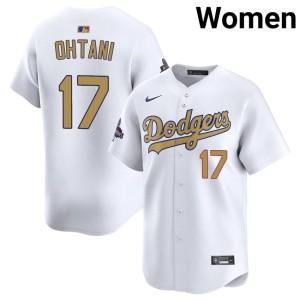 White Shohei Ohtani #17 2026 Gold Collection Limited The Boys in Blue Women's Jerseys 926255-305