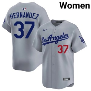 Grey Women Player LAD Teoscar Hernandez #37 Jersey 394320-604