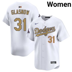 White LA 2026 Gold Collection Women Stitched Tyler Glasnow #31 Jersey 387287-971